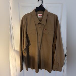 Wrangler Tan Button-Up Shirt